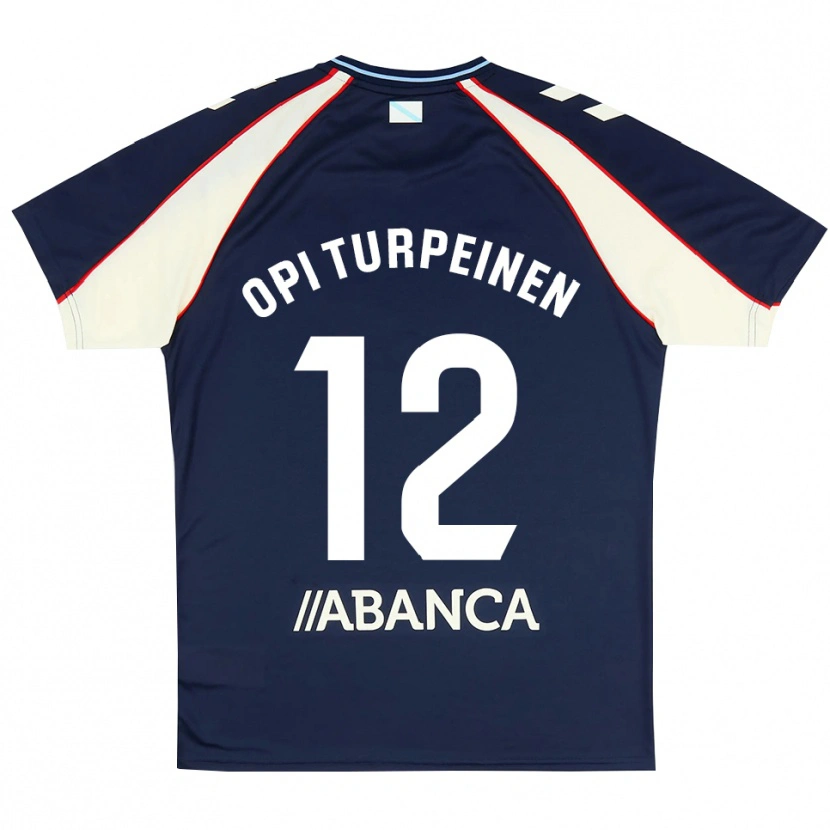 Danxen Niño Camiseta Aslak Opi Turpeinen #12 Azul Real Rojo Blanco 2ª Equipación 2026/27 La Camisa