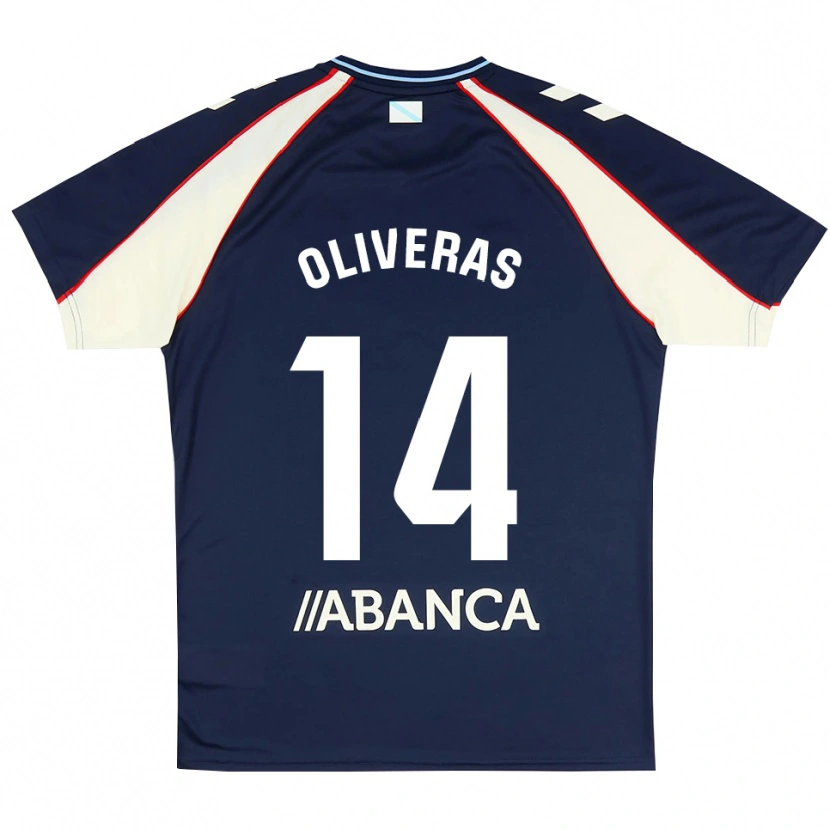 Danxen Niño Camiseta Jan Oliveras #14 Azul Real Rojo Blanco 2ª Equipación 2026/27 La Camisa