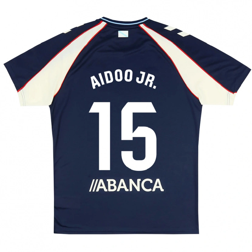Danxen Niño Camiseta Joseph Aidoo #15 Azul Real Rojo Blanco 2ª Equipación 2026/27 La Camisa