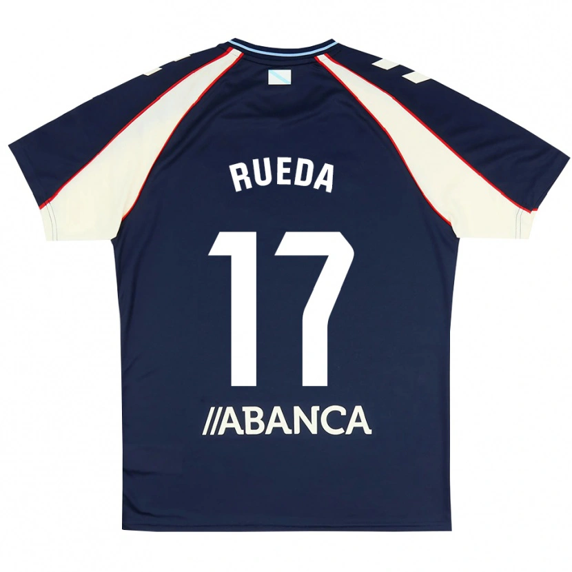 Danxen Niño Camiseta Javi Rueda #17 Azul Real Rojo Blanco 2ª Equipación 2026/27 La Camisa