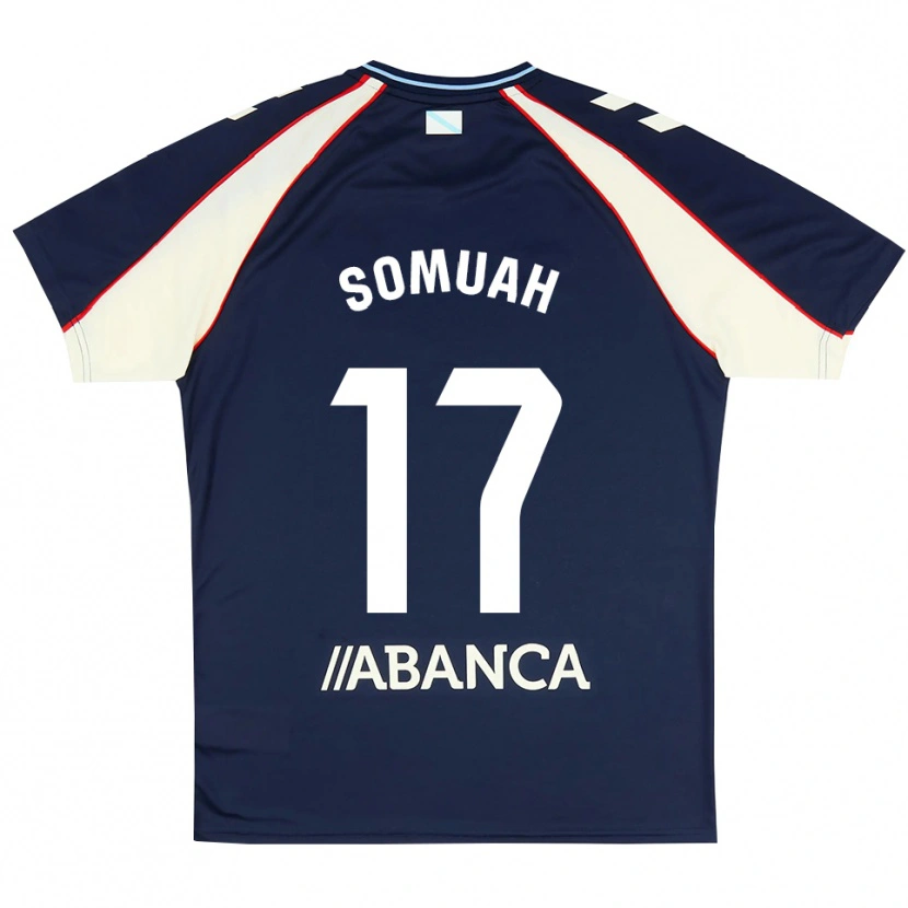 Danxen Niño Camiseta Bernard Somuah #17 Azul Real Rojo Blanco 2ª Equipación 2026/27 La Camisa