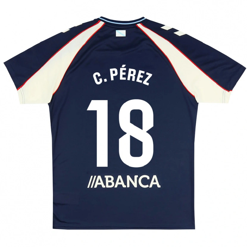Danxen Niño Camiseta Carles Pérez #18 Azul Real Rojo Blanco 2ª Equipación 2026/27 La Camisa
