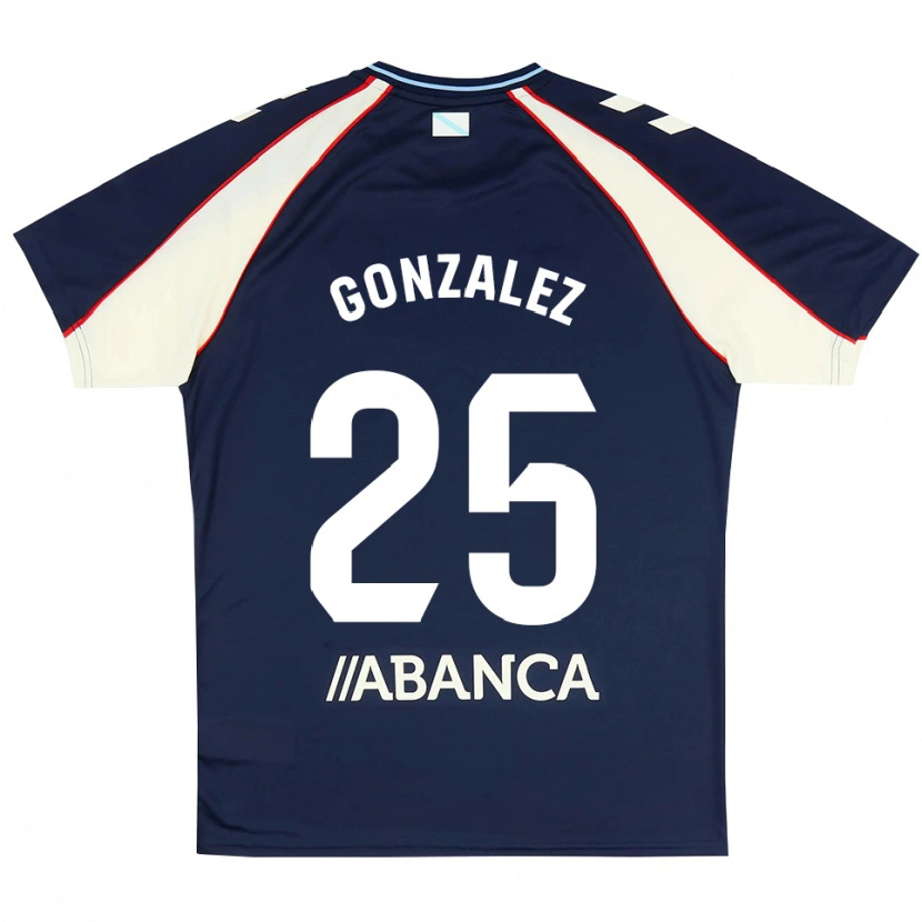 Danxen Niño Camiseta Marcos González #25 Azul Real Rojo Blanco 2ª Equipación 2026/27 La Camisa
