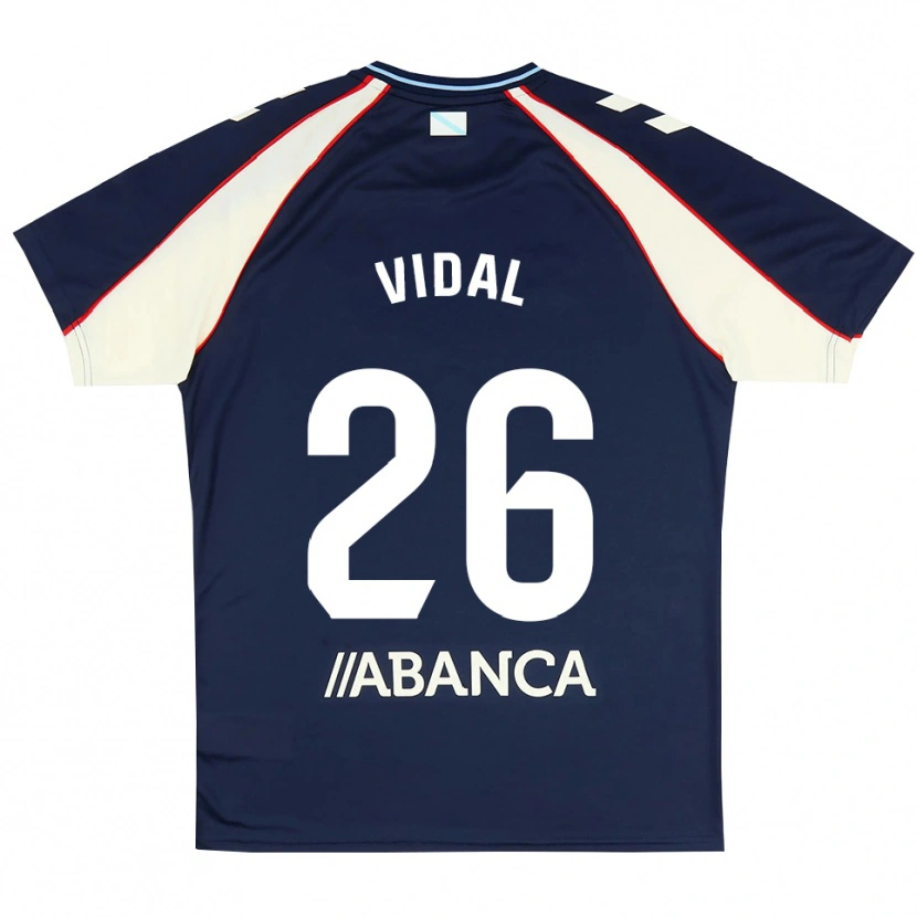 Danxen Niño Camiseta Marc Vidal #26 Azul Real Rojo Blanco 2ª Equipación 2026/27 La Camisa