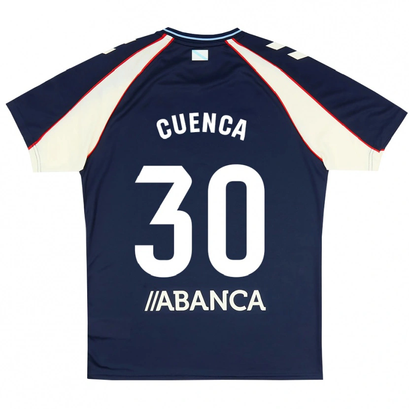 Danxen Niño Camiseta Hugo Cuenca #30 Azul Real Rojo Blanco 2ª Equipación 2026/27 La Camisa
