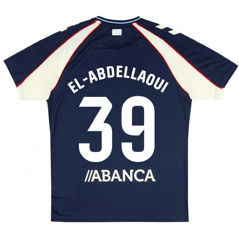 Danxen Niño Camiseta Jones El-Abdellaoui #39 Azul Real Rojo Blanco 2ª Equipación 2026/27 La Camisa