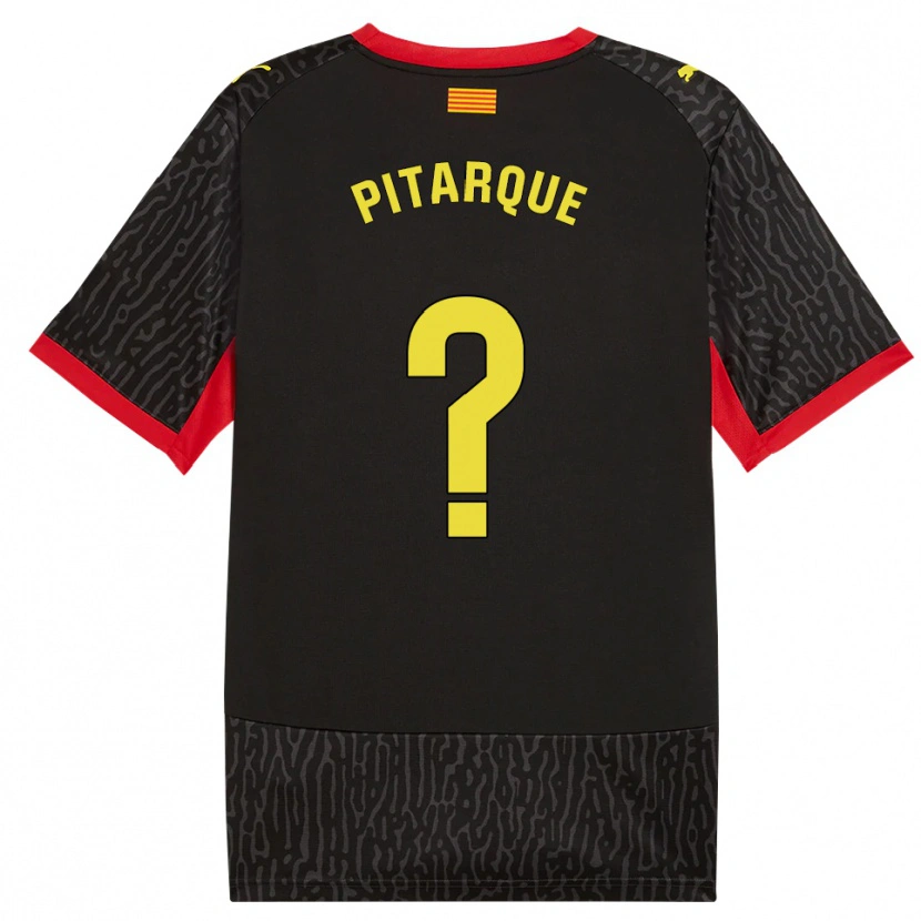 Danxen Niño Camiseta Víctor Pitarque #0 Negro Amarillo Rojo 2ª Equipación 2026/27 La Camisa