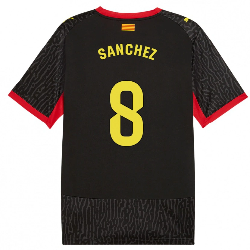 Danxen Niño Camiseta Miguel Ángel Sánchez #8 Negro Amarillo Rojo 2ª Equipación 2026/27 La Camisa