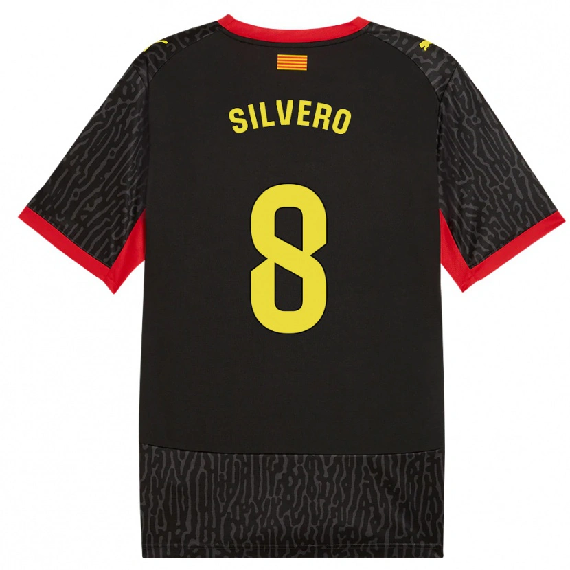 Danxen Niño Camiseta Pol Silvero #8 Negro Amarillo Rojo 2ª Equipación 2026/27 La Camisa
