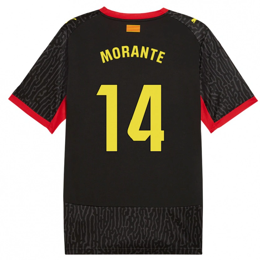 Danxen Niño Camiseta Iván Morante #14 Negro Amarillo Rojo 2ª Equipación 2026/27 La Camisa