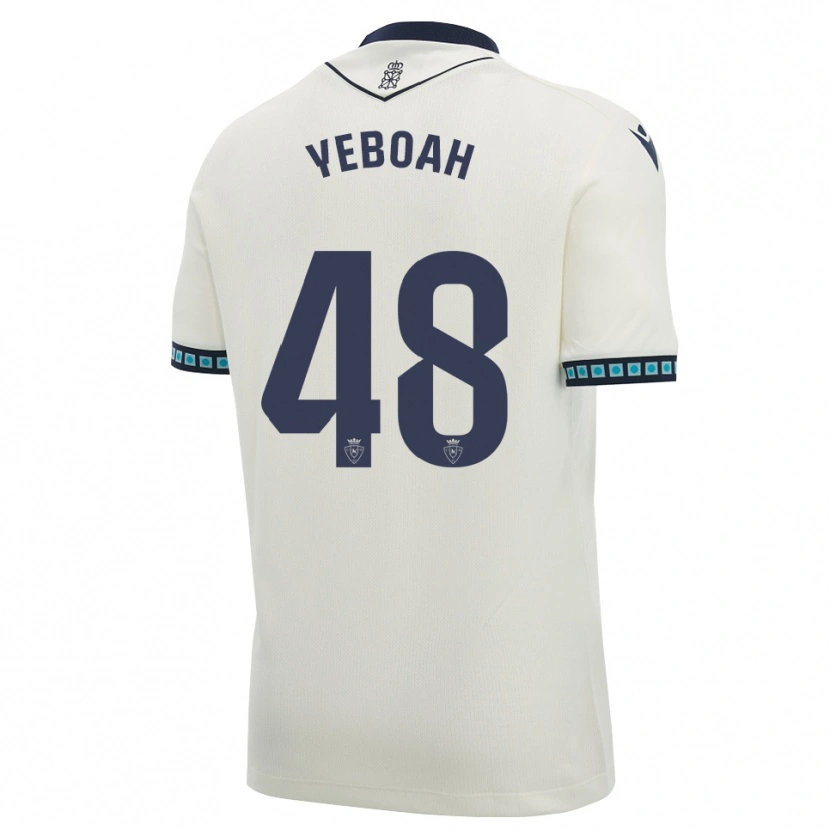 Danxen Niño Camiseta Rockson Yeboah #48 Blanco Negro Azul Cielo Claro 2ª Equipación 2026/27 La Camisa