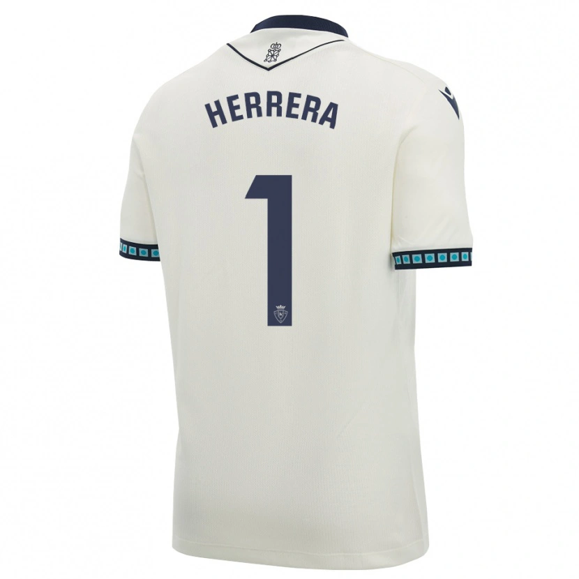 Danxen Niño Camiseta Sergio Herrera #1 Blanco Negro Azul Cielo Claro 2ª Equipación 2026/27 La Camisa