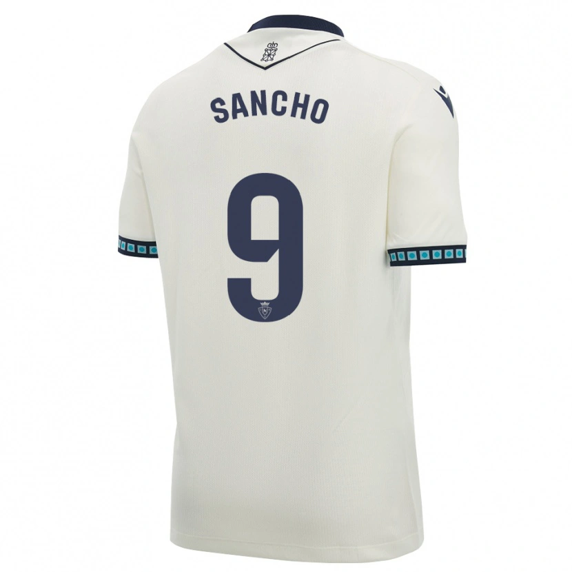 Danxen Niño Camiseta Dani Sancho #9 Blanco Negro Azul Cielo Claro 2ª Equipación 2026/27 La Camisa