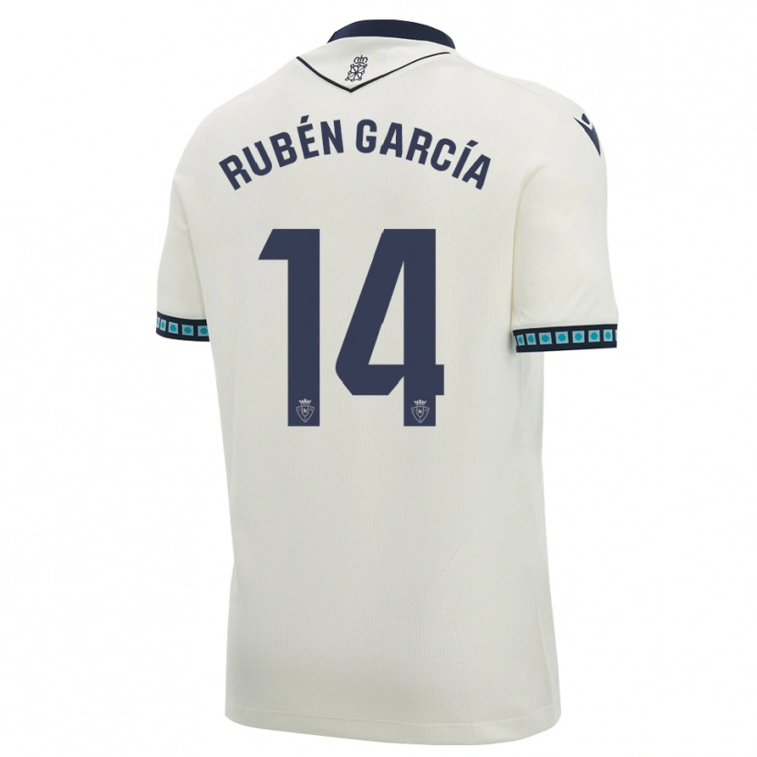 Danxen Niño Camiseta Rubén García #14 Blanco Negro Azul Cielo Claro 2ª Equipación 2026/27 La Camisa