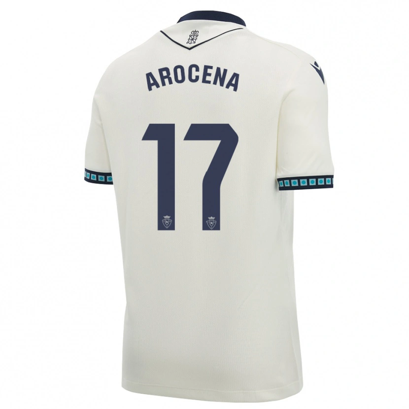 Danxen Niño Camiseta Asier Arocena #17 Blanco Negro Azul Cielo Claro 2ª Equipación 2026/27 La Camisa