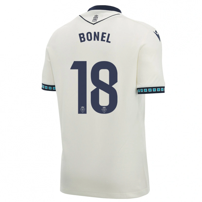 Danxen Niño Camiseta Aimar Bonel #18 Blanco Negro Azul Cielo Claro 2ª Equipación 2026/27 La Camisa