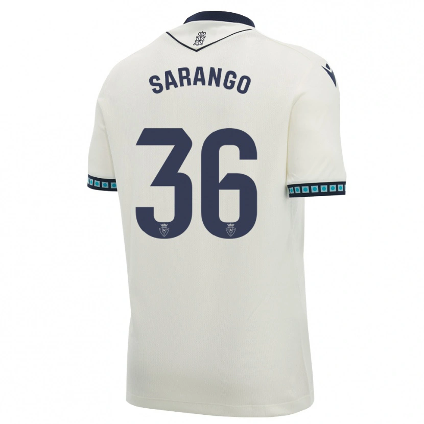 Danxen Niño Camiseta Kepa Sarango #36 Blanco Negro Azul Cielo Claro 2ª Equipación 2026/27 La Camisa
