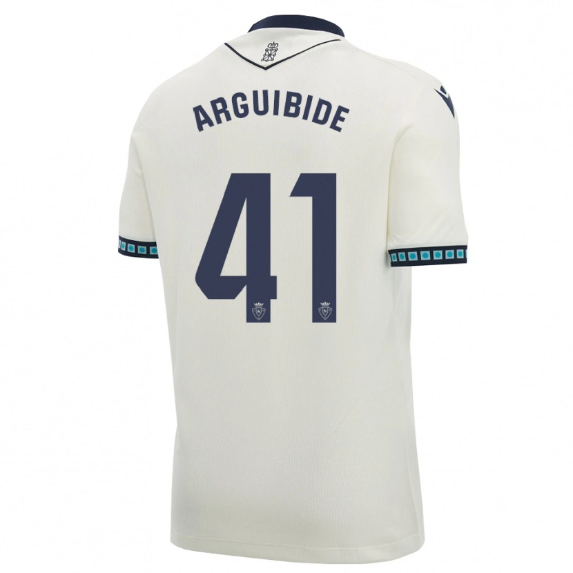 Danxen Niño Camiseta Iñigo Arguibide #41 Blanco Negro Azul Cielo Claro 2ª Equipación 2026/27 La Camisa