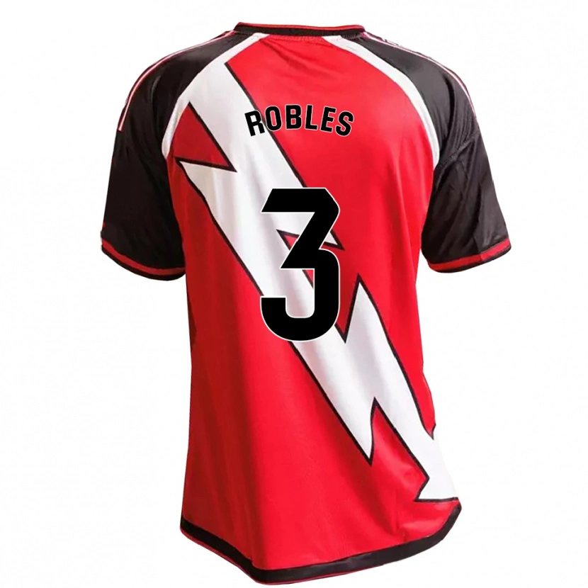 Danxen Niño Camiseta Diego Robles #3 Rojo Negro Blanco 2ª Equipación 2026/27 La Camisa