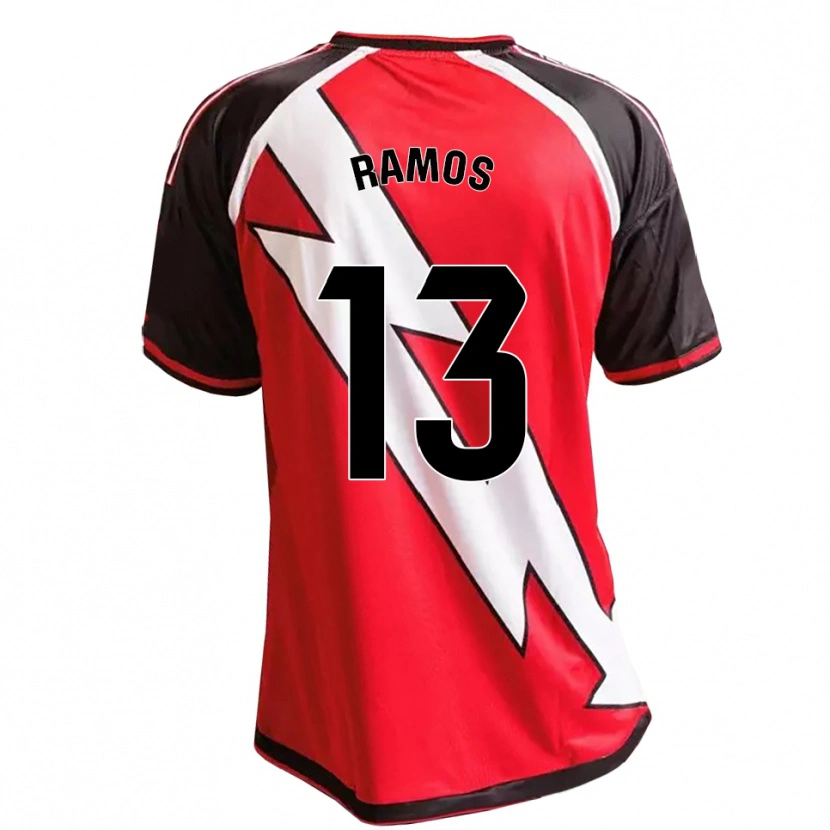 Danxen Niño Camiseta Mario Ramos #13 Rojo Negro Blanco 2ª Equipación 2026/27 La Camisa