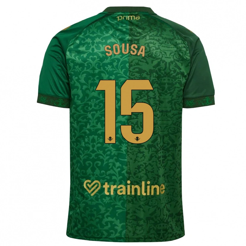 Danxen Niño Camiseta Vasco Sousa #15 Verde Bosque Dorado Oscuro 2ª Equipación 2026/27 La Camisa