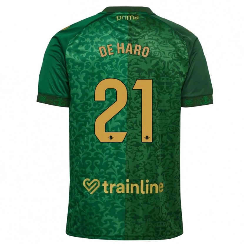 Danxen Niño Camiseta Alberto De Haro #21 Verde Bosque Dorado Oscuro 2ª Equipación 2026/27 La Camisa