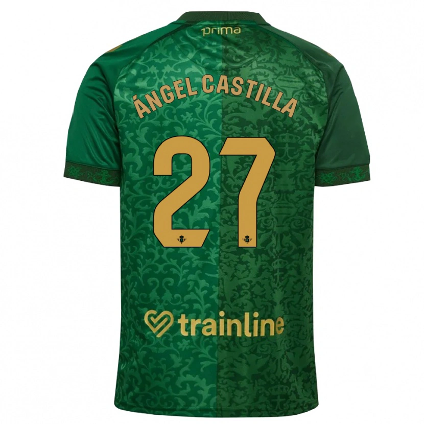 Danxen Niño Camiseta Miguel Ángel Castilla #27 Verde Bosque Dorado Oscuro 2ª Equipación 2026/27 La Camisa