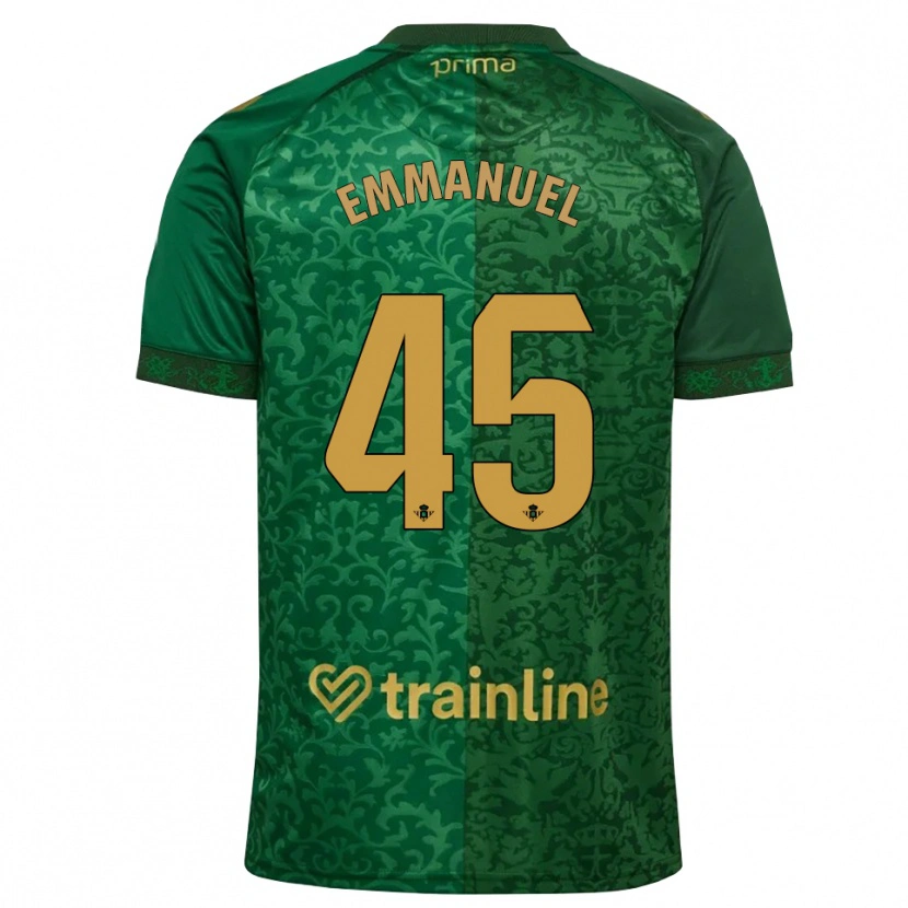 Danxen Niño Camiseta Jean Emmanuel N'agoran #45 Verde Bosque Dorado Oscuro 2ª Equipación 2026/27 La Camisa