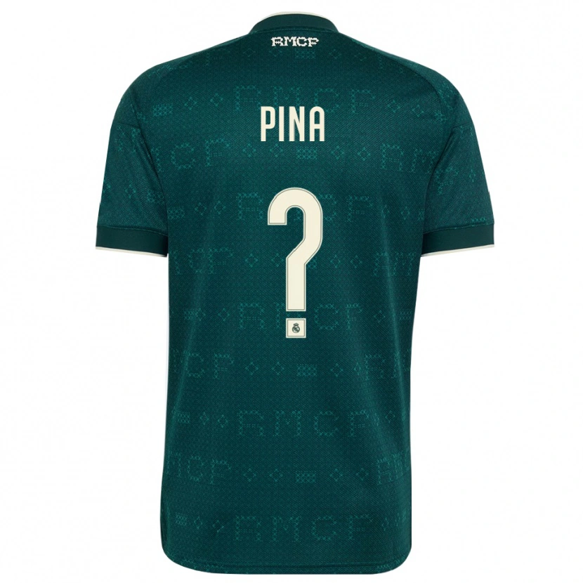 Danxen Niño Camiseta Marc Pina #0 Gris Pizarra Oscuro Blanco 2ª Equipación 2026/27 La Camisa