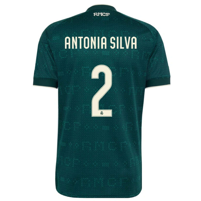 Danxen Niño Camiseta Antônia Silva #2 Gris Pizarra Oscuro Blanco 2ª Equipación 2026/27 La Camisa