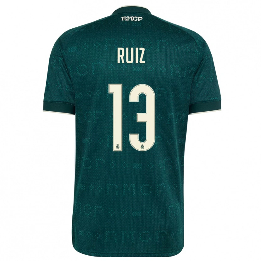 Danxen Niño Camiseta Guillermo Ruiz #13 Gris Pizarra Oscuro Blanco 2ª Equipación 2026/27 La Camisa