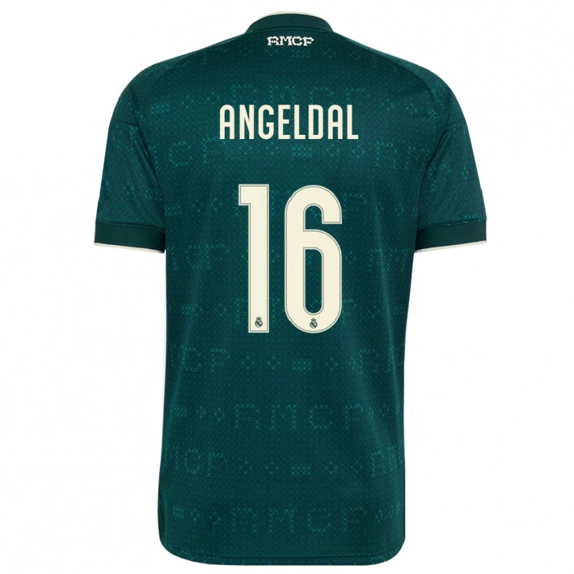 Danxen Niño Camiseta Ingrid Filippa Angeldal #16 Gris Pizarra Oscuro Blanco 2ª Equipación 2026/27 La Camisa