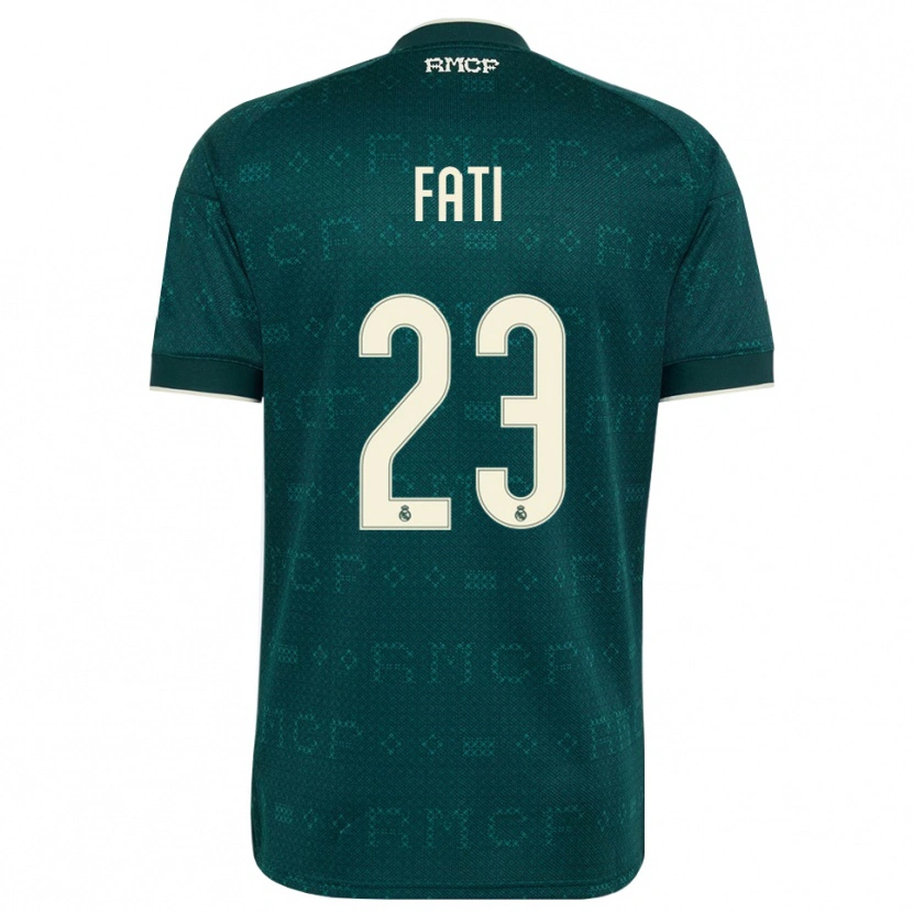 Danxen Niño Camiseta Lamini Fati #23 Gris Pizarra Oscuro Blanco 2ª Equipación 2026/27 La Camisa