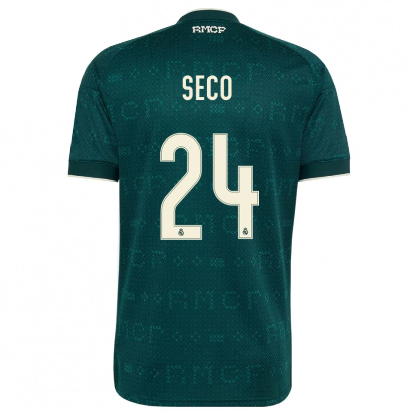 Danxen Niño Camiseta Ferran Seco #24 Gris Pizarra Oscuro Blanco 2ª Equipación 2026/27 La Camisa