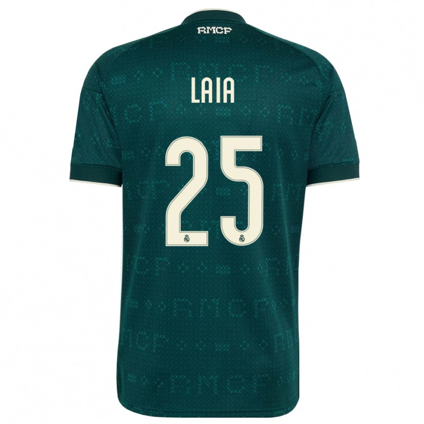 Danxen Niño Camiseta Laia López De La Morena #25 Gris Pizarra Oscuro Blanco 2ª Equipación 2026/27 La Camisa