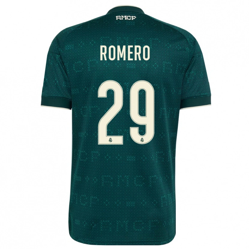 Danxen Niño Camiseta Alfonso Romero #29 Gris Pizarra Oscuro Blanco 2ª Equipación 2026/27 La Camisa