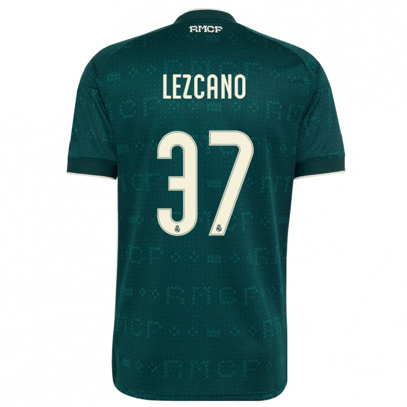 Danxen Niño Camiseta Álvaro Lezcano #37 Gris Pizarra Oscuro Blanco 2ª Equipación 2026/27 La Camisa