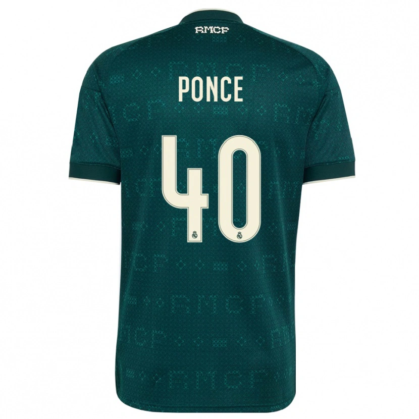 Danxen Niño Camiseta Guille Ponce #40 Gris Pizarra Oscuro Blanco 2ª Equipación 2026/27 La Camisa