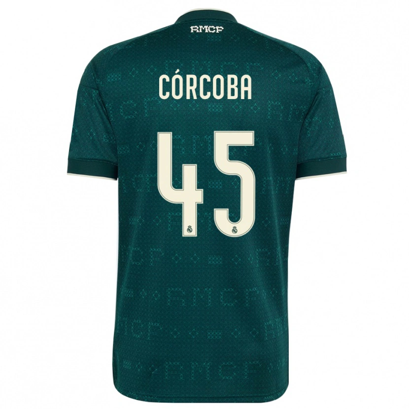 Danxen Niño Camiseta Andrés Córcoba #45 Gris Pizarra Oscuro Blanco 2ª Equipación 2026/27 La Camisa