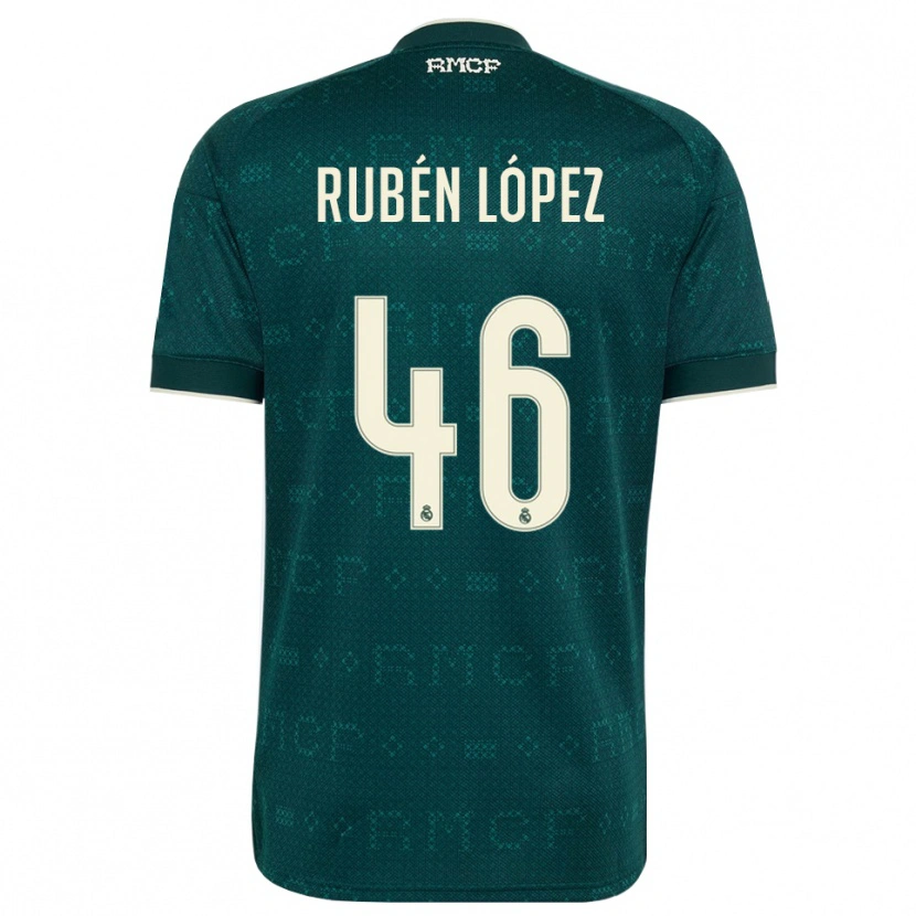 Danxen Niño Camiseta Rubén López #46 Gris Pizarra Oscuro Blanco 2ª Equipación 2026/27 La Camisa