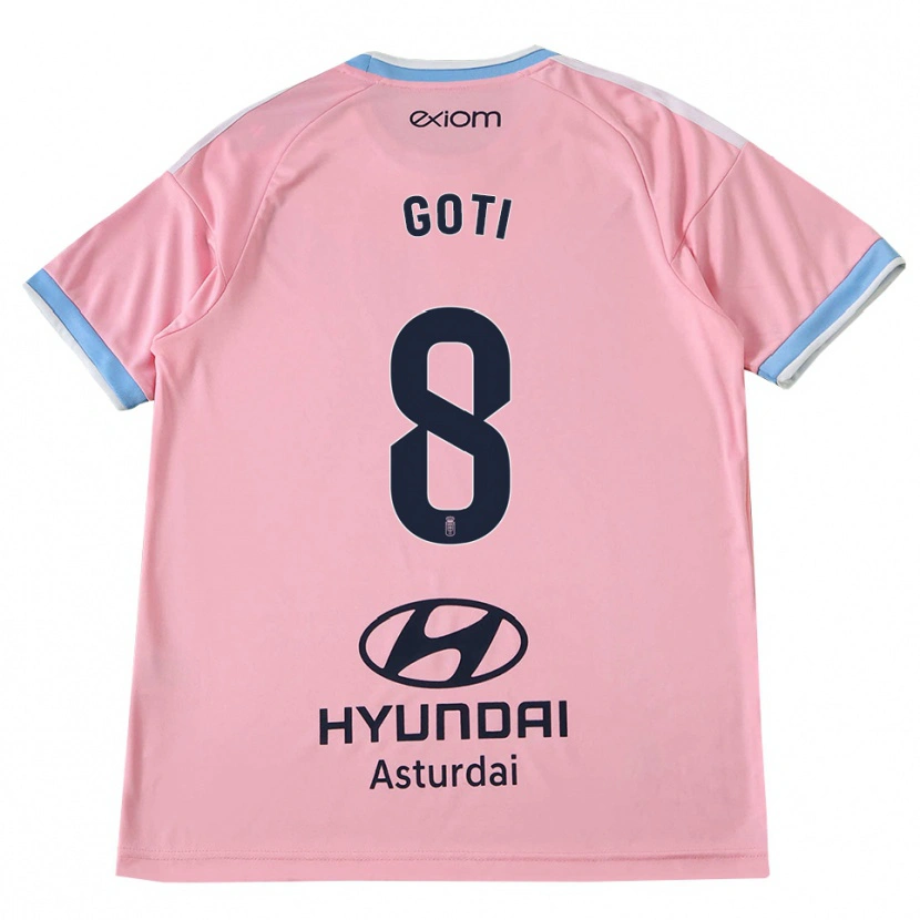 Danxen Niño Camiseta Mikel Goti #8 Azul Aciano Rosa 2ª Equipación 2026/27 La Camisa