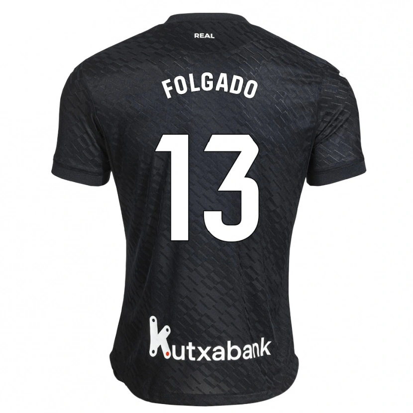 Danxen Niño Camiseta Theo Folgado #13 Negro Blanco 2ª Equipación 2026/27 La Camisa