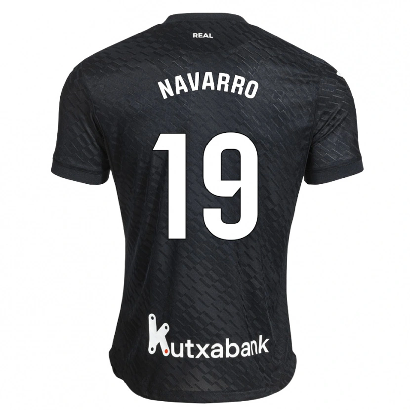Danxen Niño Camiseta Lorena Navarro #19 Negro Blanco 2ª Equipación 2026/27 La Camisa