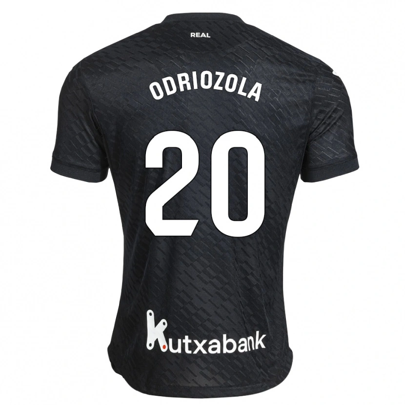 Danxen Niño Camiseta Álvaro Odriozola #20 Negro Blanco 2ª Equipación 2026/27 La Camisa