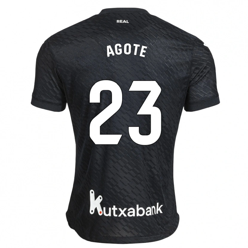 Danxen Niño Camiseta Unax Agote #23 Negro Blanco 2ª Equipación 2026/27 La Camisa
