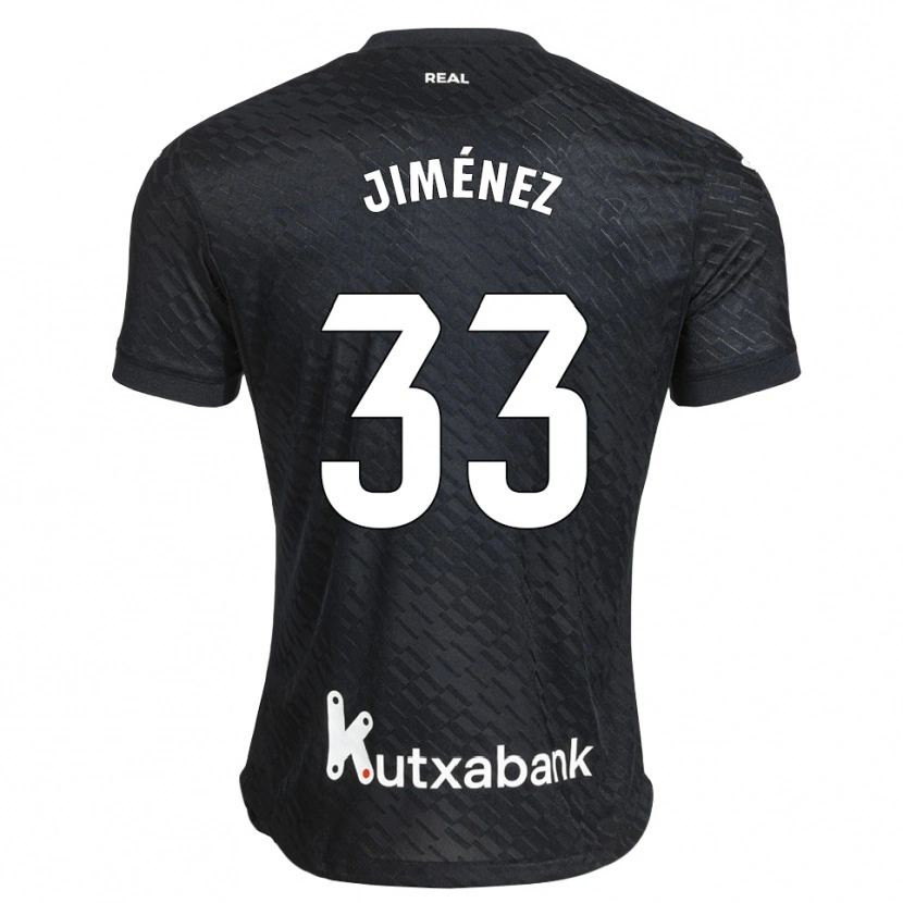 Danxen Niño Camiseta Javier Jiménez #33 Negro Blanco 2ª Equipación 2026/27 La Camisa