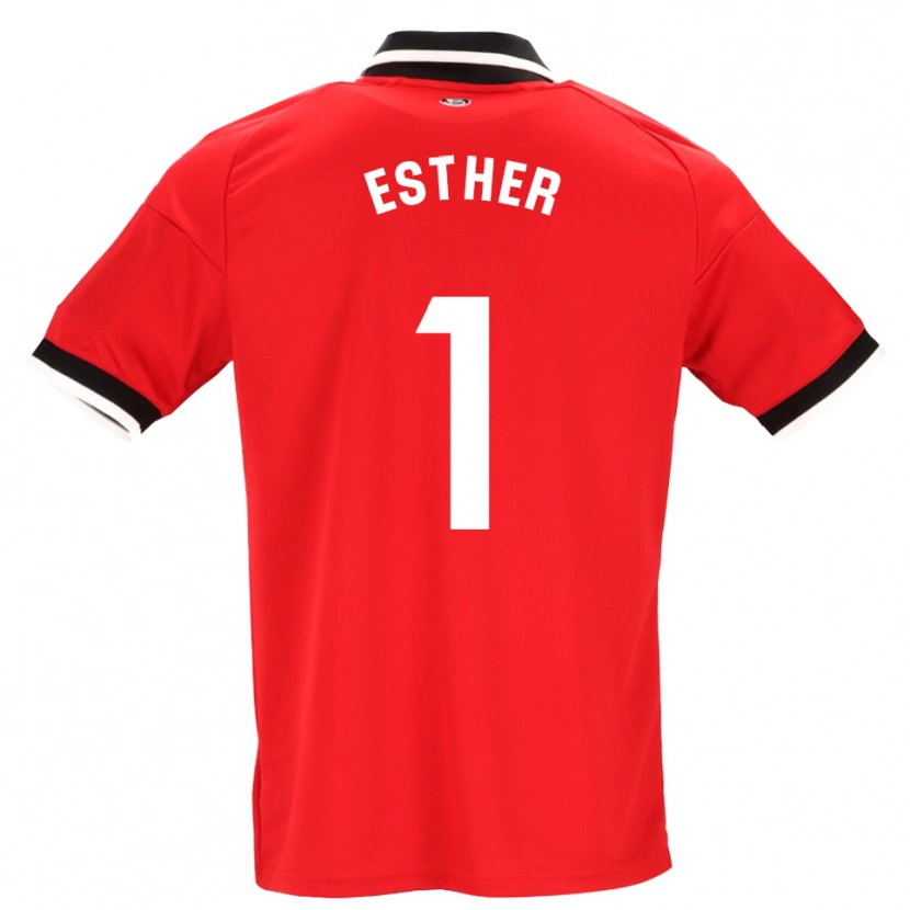 Danxen Niño Camiseta Esther Sullastres Ayuso #1 Negro Blanco Rojo 2ª Equipación 2026/27 La Camisa