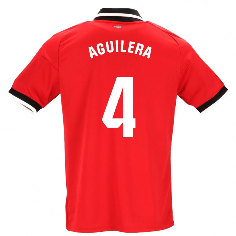 Danxen Niño Camiseta Juanan Aguilera #4 Negro Blanco Rojo 2ª Equipación 2026/27 La Camisa