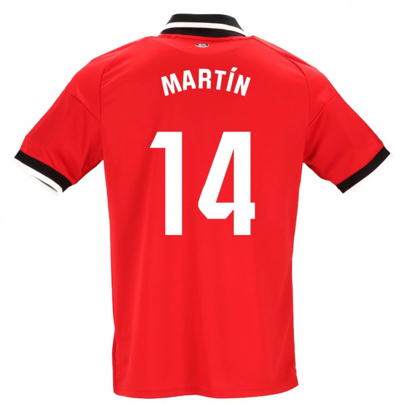 Danxen Niño Camiseta Nazaret Martín #14 Negro Blanco Rojo 2ª Equipación 2026/27 La Camisa