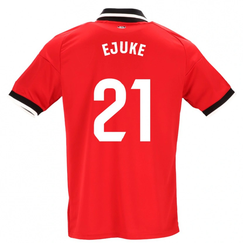 Danxen Niño Camiseta Chidera Ejuke #21 Negro Blanco Rojo 2ª Equipación 2026/27 La Camisa